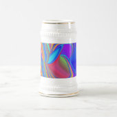 Summerfeeling , Abstrakt 3D Rainbowart Bierglas (Mittel)