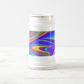 Summerfeeling , Abstrakt 3D Rainbowart Bierglas (Mittel)