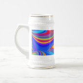 Summerfeeling , Abstrakt 3D Rainbowart Bierglas (Links)