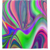 Summerfeeling , Abstrakt 3D Rainbowart Duschvorhang (Vorderseite)