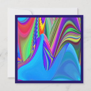 Summerfeeling , Abstrakt 3D Rainbowart Einladung