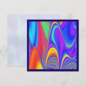 Summerfeeling , Abstrakt 3D Rainbowart Einladung (Vorne/Hinten)
