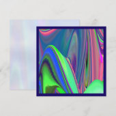Summerfeeling , Abstrakt 3D Rainbowart Einladung (Vorne/Hinten)