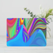 Summerfeeling , Abstrakt 3D Rainbowart Einladung (Stehend Vorderseite)