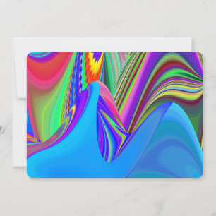 Summerfeeling , Abstrakt 3D Rainbowart Einladung