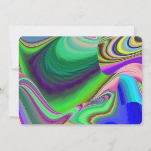 Summerfeeling , Abstrakt 3D Rainbowart Einladung