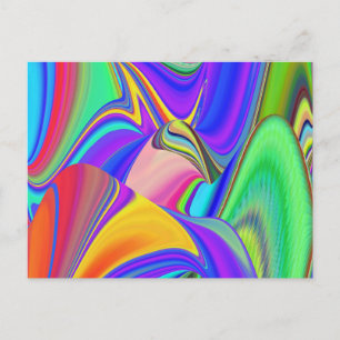 Summerfeeling , Abstrakt 3D Rainbowart Feiertagspostkarte