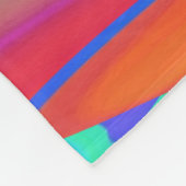 Summerfeeling , Abstrakt 3D Rainbowart Fleecedecke (Ecke)