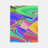 Summerfeeling , Abstrakt 3D Rainbowart Fleecedecke (Vorderseite)