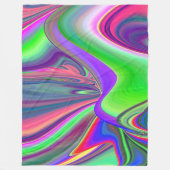 Summerfeeling , Abstrakt 3D Rainbowart Fleecedecke (Vorderseite)