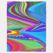 Summerfeeling , Abstrakt 3D Rainbowart Fleecedecke (Vorderseite)