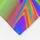 Summerfeeling , Abstrakt 3D Rainbowart Fleecedecke (Ecke)