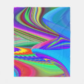 Summerfeeling , Abstrakt 3D Rainbowart Fleecedecke (Vorderseite)