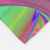 Summerfeeling , Abstrakt 3D Rainbowart Fleecedecke (Ecke)