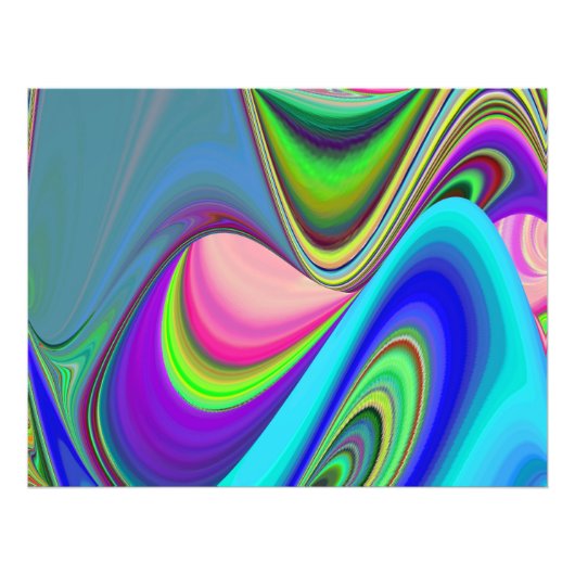Summerfeeling , Abstrakt 3D Rainbowart Fotodruck (Vorne)