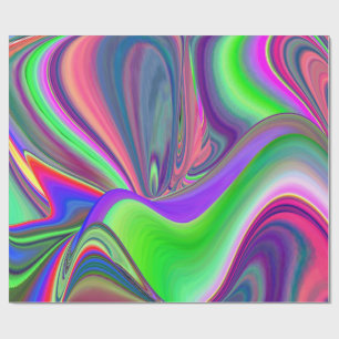 Summerfeeling , Abstrakt 3D Rainbowart Geschenkpapier