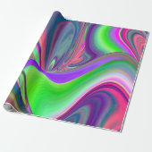 Summerfeeling , Abstrakt 3D Rainbowart Geschenkpapier (Ungerollt)