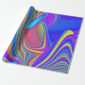 Summerfeeling , Abstrakt 3D Rainbowart Geschenkpapier (Ungerollt)