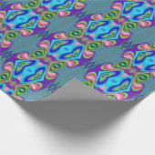 Summerfeeling , Abstrakt 3D Rainbowart Geschenkpapier (Ecke)