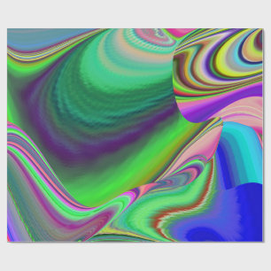 Summerfeeling , Abstrakt 3D Rainbowart Geschenkpapier