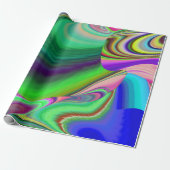 Summerfeeling , Abstrakt 3D Rainbowart Geschenkpapier (Ungerollt)