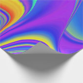 Summerfeeling , Abstrakt 3D Rainbowart Geschenkpapier (Ecke)