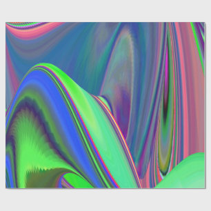 Summerfeeling , Abstrakt 3D Rainbowart Geschenkpapier