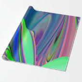 Summerfeeling , Abstrakt 3D Rainbowart Geschenkpapier (Ungerollt)