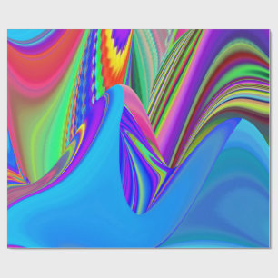 Summerfeeling , Abstrakt 3D Rainbowart Geschenkpapier