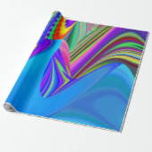 Summerfeeling , Abstrakt 3D Rainbowart Geschenkpapier (Ungerollt)