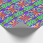Summerfeeling , Abstrakt 3D Rainbowart Geschenkpapier (Ecke)