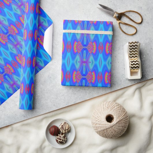 Summerfeeling , Abstrakt 3D Rainbowart Geschenkpapier (Kunsthandwerk)
