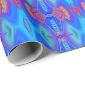 Summerfeeling , Abstrakt 3D Rainbowart Geschenkpapier (Rolleneckpunkt)