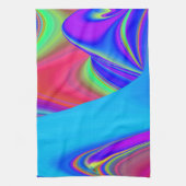 Summerfeeling , Abstrakt 3D Rainbowart Geschirrtuch (Vertikal)