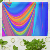 Summerfeeling , Abstrakt 3D Rainbowart Geschirrtuch (Gefaltet)