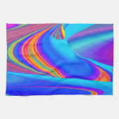 Summerfeeling , Abstrakt 3D Rainbowart Geschirrtuch (Horizontal)