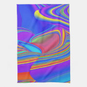 Summerfeeling , Abstrakt 3D Rainbowart Geschirrtuch (Vertikal)