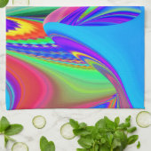 Summerfeeling , Abstrakt 3D Rainbowart Geschirrtuch (Gefaltet)