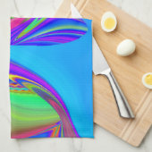 Summerfeeling , Abstrakt 3D Rainbowart Geschirrtuch (Viertel Falte)