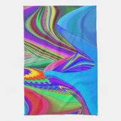 Summerfeeling , Abstrakt 3D Rainbowart Geschirrtuch (Vertikal)
