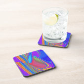 Summerfeeling , Abstrakt 3D Rainbowart Getränkeuntersetzer (Rechte Seite)