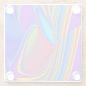 Summerfeeling , Abstrakt 3D Rainbowart Glasuntersetzer (Rückseite)