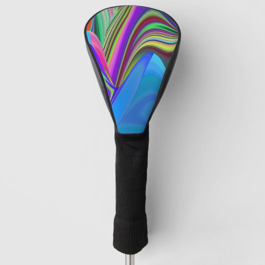 Summerfeeling , Abstrakt 3D Rainbowart Golf Headcover (Vorderseite)
