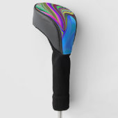 Summerfeeling , Abstrakt 3D Rainbowart Golf Headcover (angewinkelt)