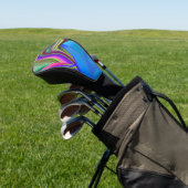 Summerfeeling , Abstrakt 3D Rainbowart Golf Headcover (In SItu)