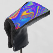 Summerfeeling , Abstrakt 3D Rainbowart Golf Headcover (3/4 Vorderseite)