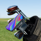 Summerfeeling , Abstrakt 3D Rainbowart Golf Headcover (In Situ)