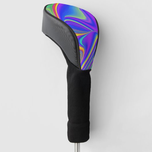 Summerfeeling , Abstrakt 3D Rainbowart Golf Headcover (angewinkelt)
