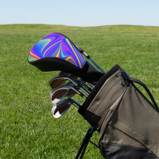 Summerfeeling , Abstrakt 3D Rainbowart Golf Headcover (In SItu)