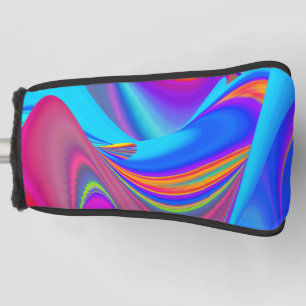 Summerfeeling , Abstrakt 3D Rainbowart Golf Headcover